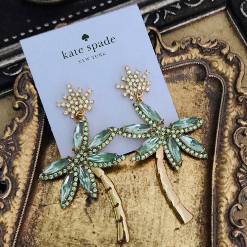 KATE SPADE • California Dreaming Palm Tree Earrings - Picture 4 of 4